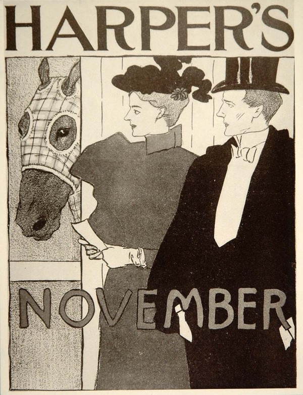 Harpers Horse Stall Edward Penfield Mini Poster Print